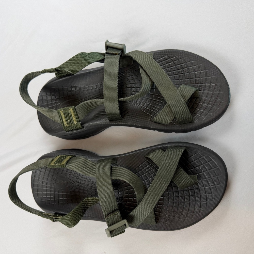 Chaco Z Cloud 2 Mens 8 Olive Green Hiking Sandals Toe Loop 106585